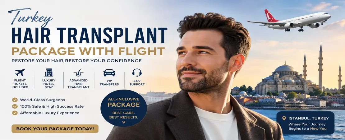 Turkey Hair Transplant Package With Flight