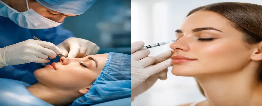Rhinoplasty vs Non Surgical Nose Job Compared